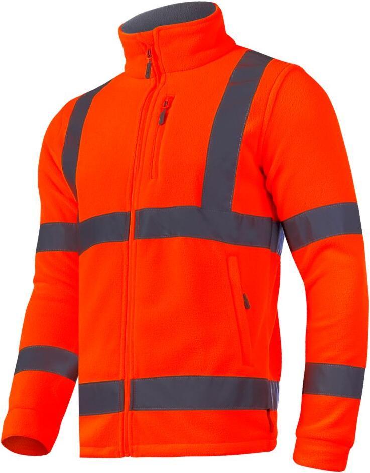 Lahti-pro Sweatshirt Aus Fleece In Leuchtendem Orange