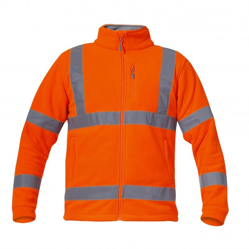 Lahti-pro Fleecejacke In Orange Mit Hoher Sichtbarkeit