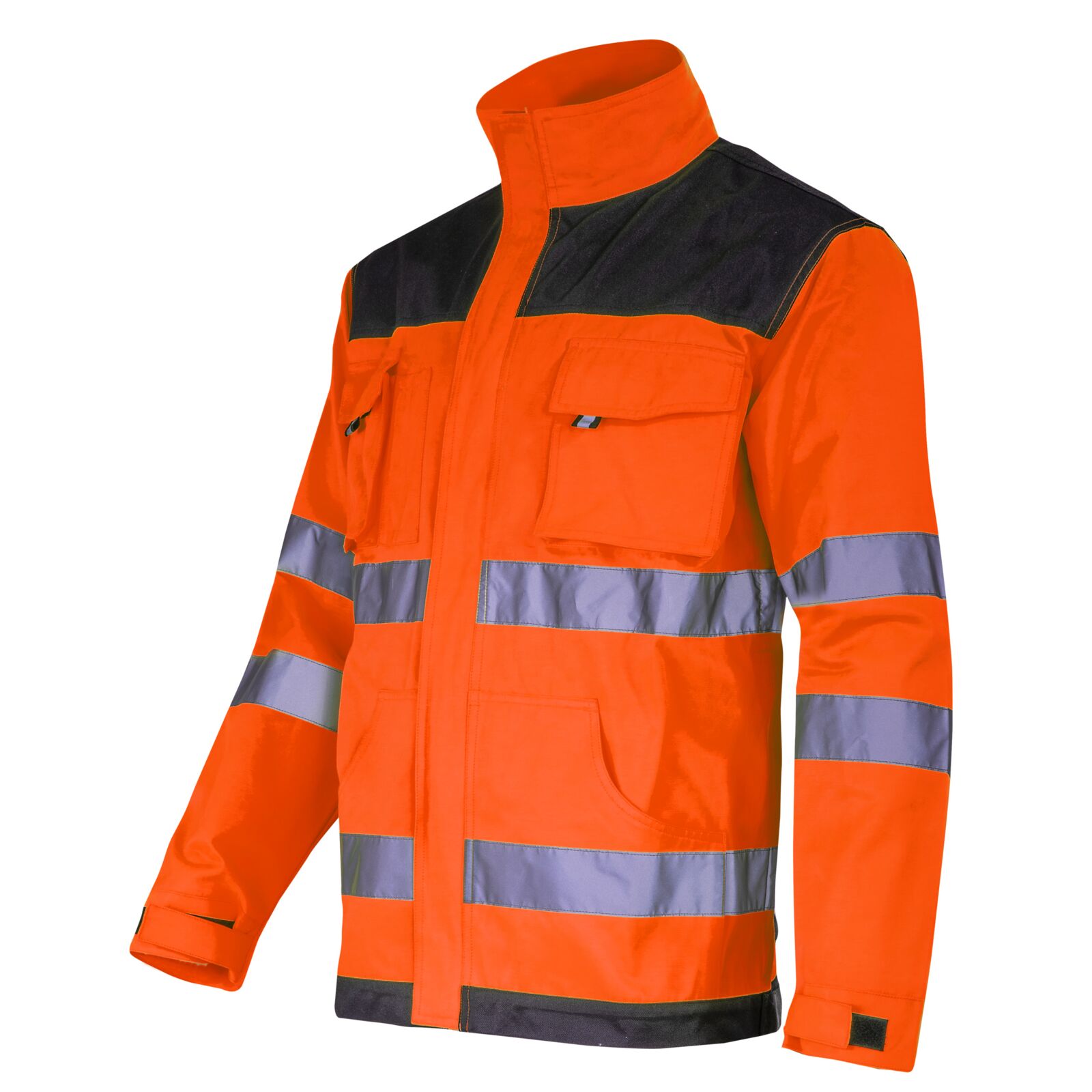 Warn-sweatshirt, Schwarz Und Orange, "l", Ce, Lahti