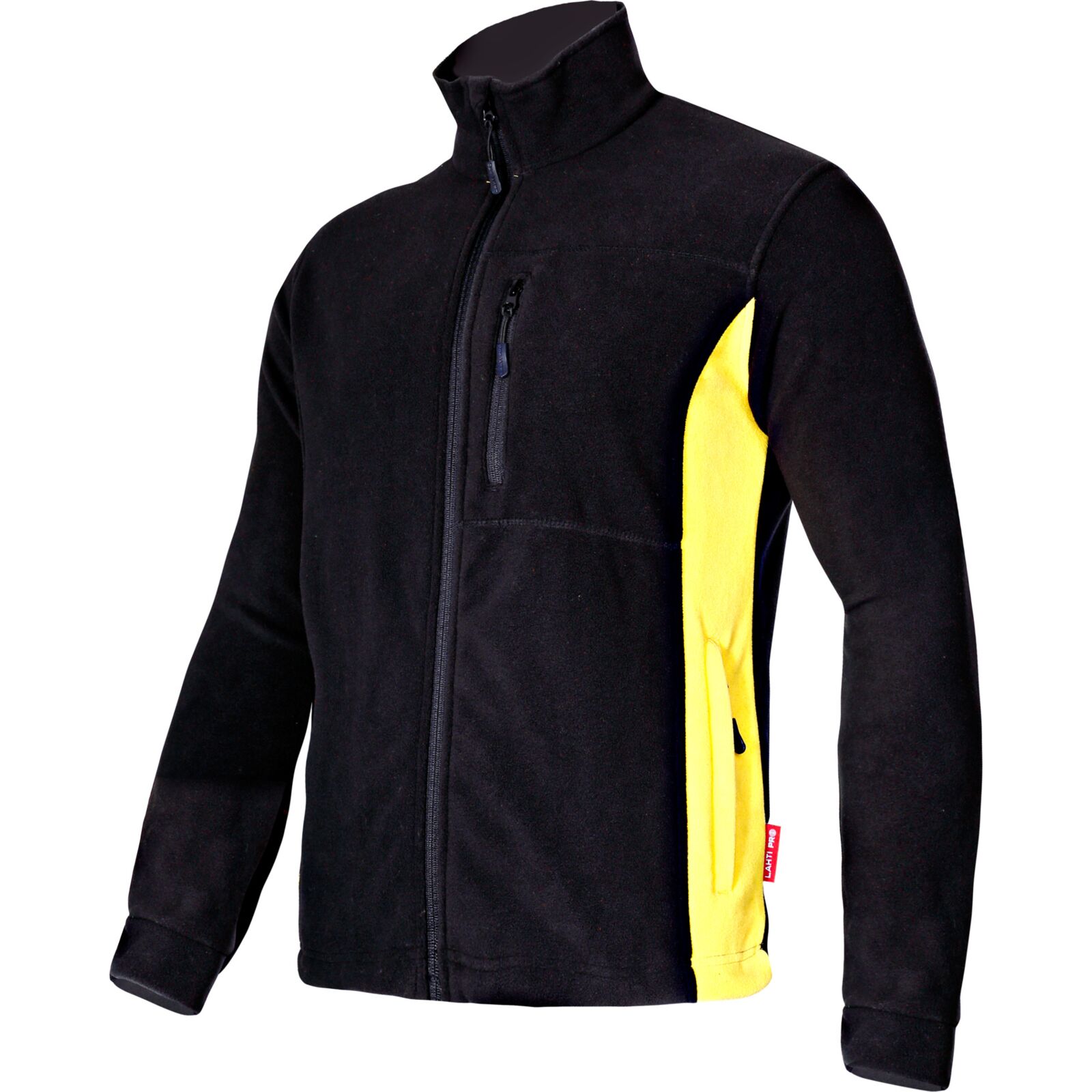 Fleece-sweatshirt. Schwarz Und Gelb, Größe 3xl, Ce-zertifiziert.