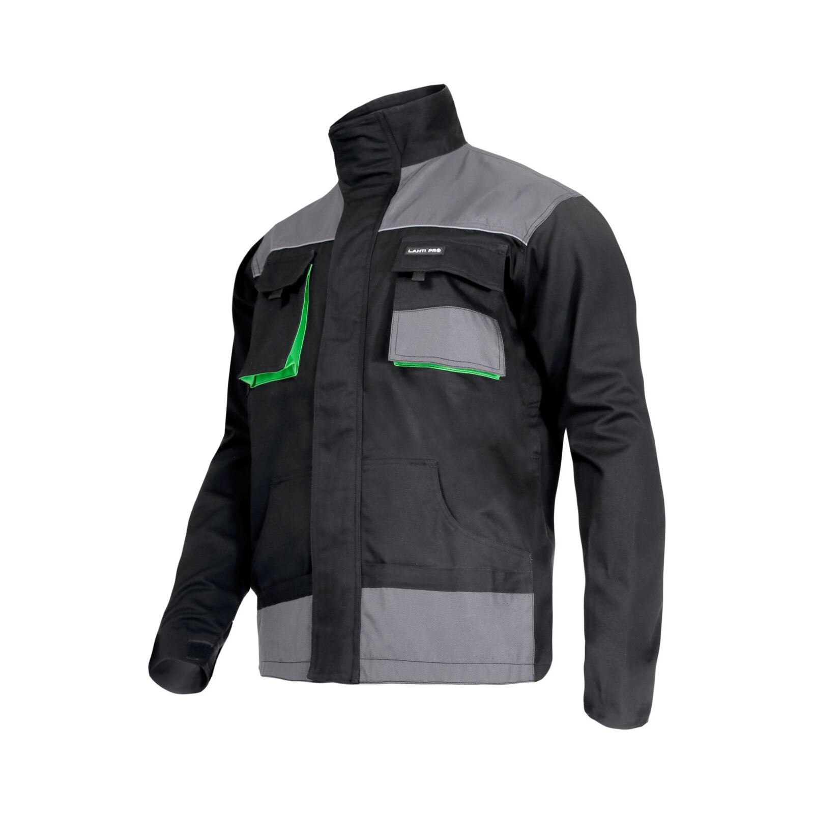 Schwarzes Und Grünes Sweatshirt, 100 % Baumwolle, Größe 2l (54), Ce-zertifiziert, Lahti