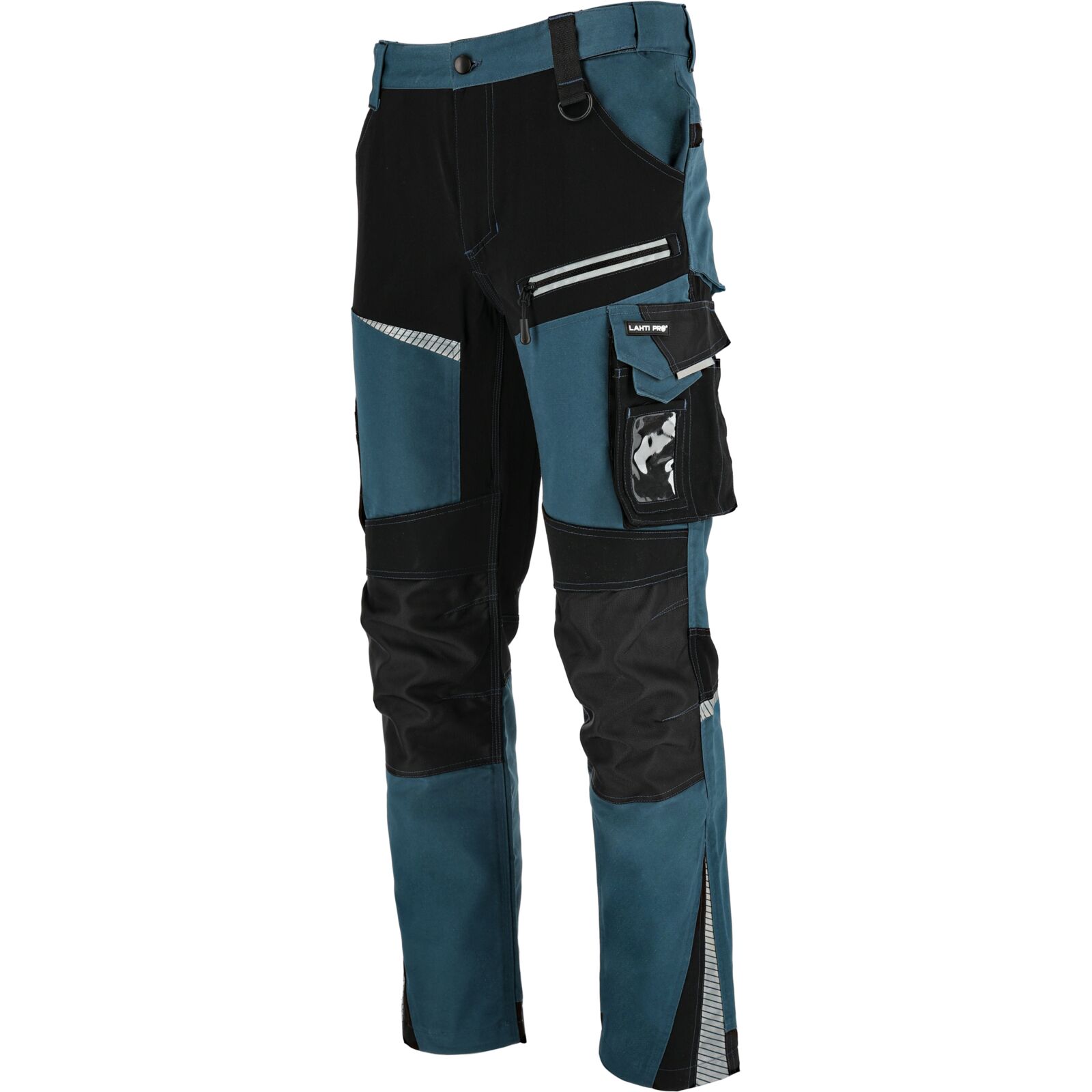 Türkis-schwarze Hose Mit Stretcheinsätzen, Größe „l“, Ce-kennzeichnung, Lahti