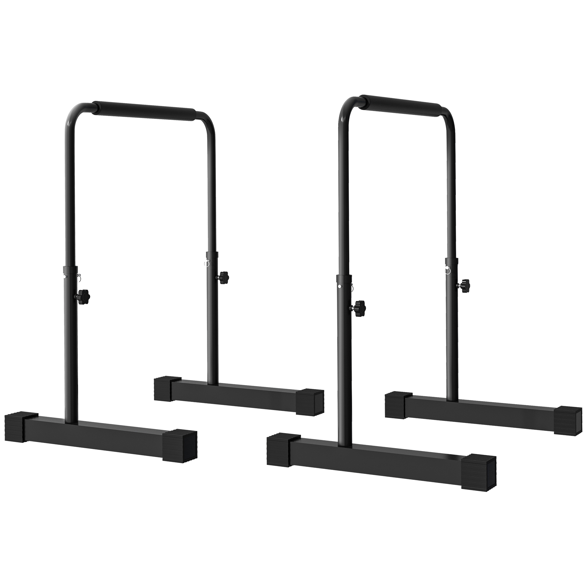 Verstellbare Dip-stange Aus Stahl Mit 4 Stufen, Fitnessstation Für Dips, Liegestütze Und Parallettes, Schwarz