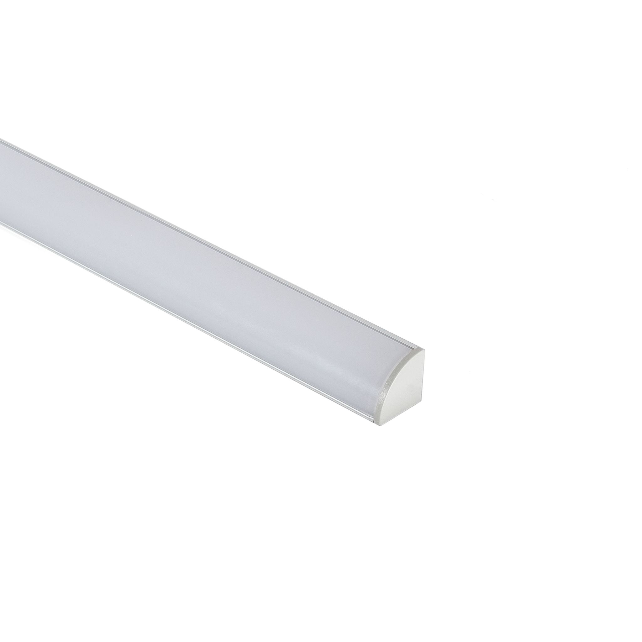 Aluminiumprofil Ecke Rund Mit Durchgehender Abdeckung Für Led-streifen Bis Zu 10 Mm