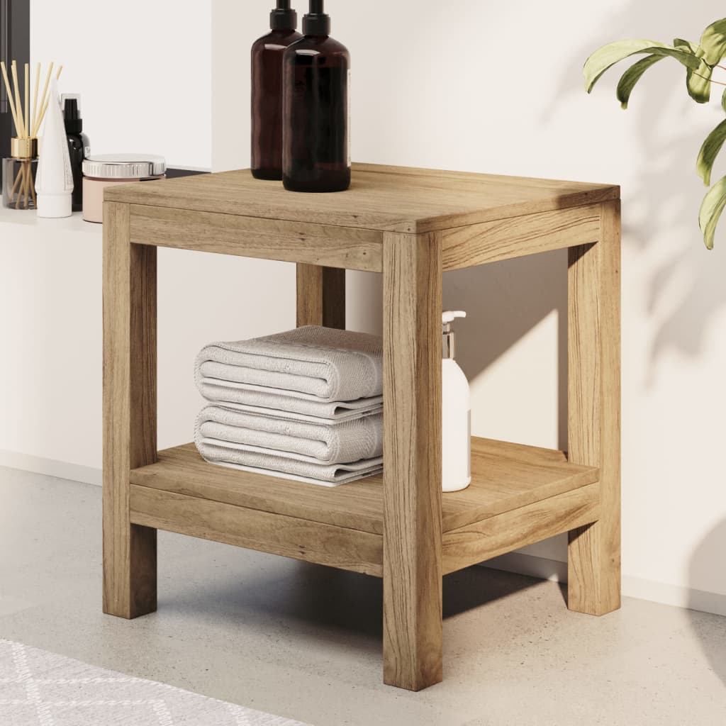 Badezimmer-beistelltisch 45x35x45 Cm Massivholz Teak