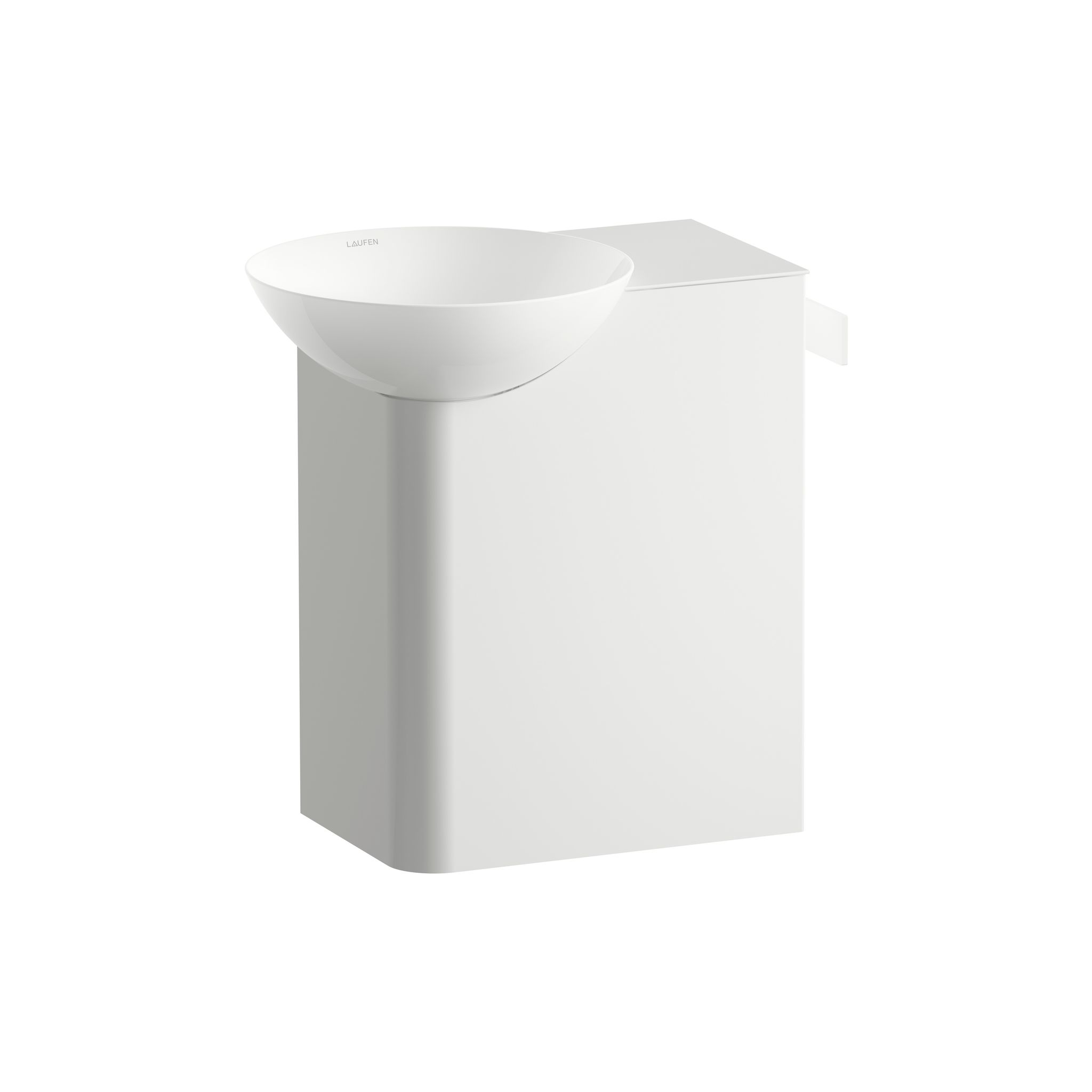Laufen Waschplatz Insert 485x317x470mm, Rechteckig, Becken Links, Mit 1 Hahnloch, Ohne Überlauf, Weiß