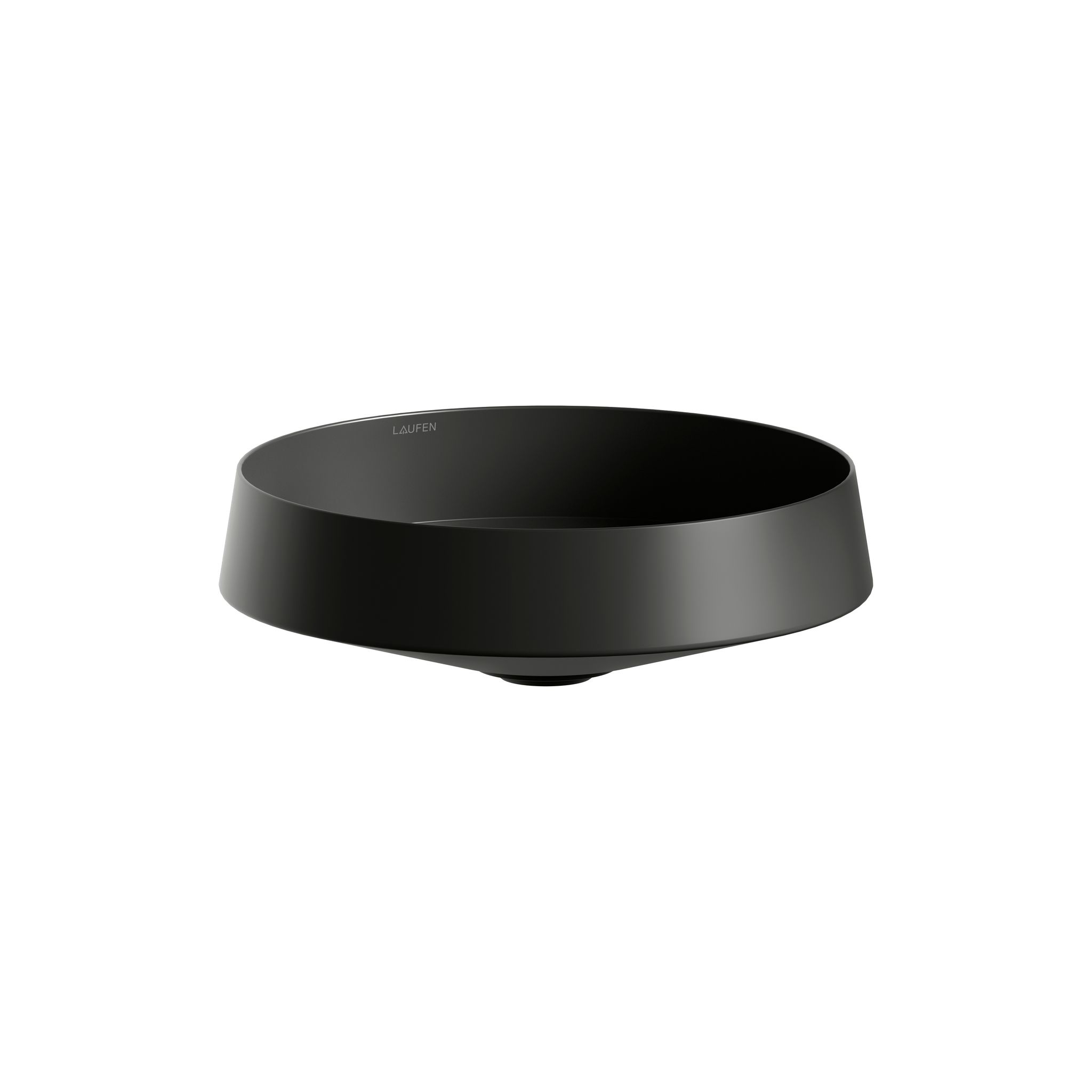 Laufen Waschtisch-schale Nib 360x360x118mm, Rund, Ohne Hahnloch Und Überlauf, Schwarz Matt