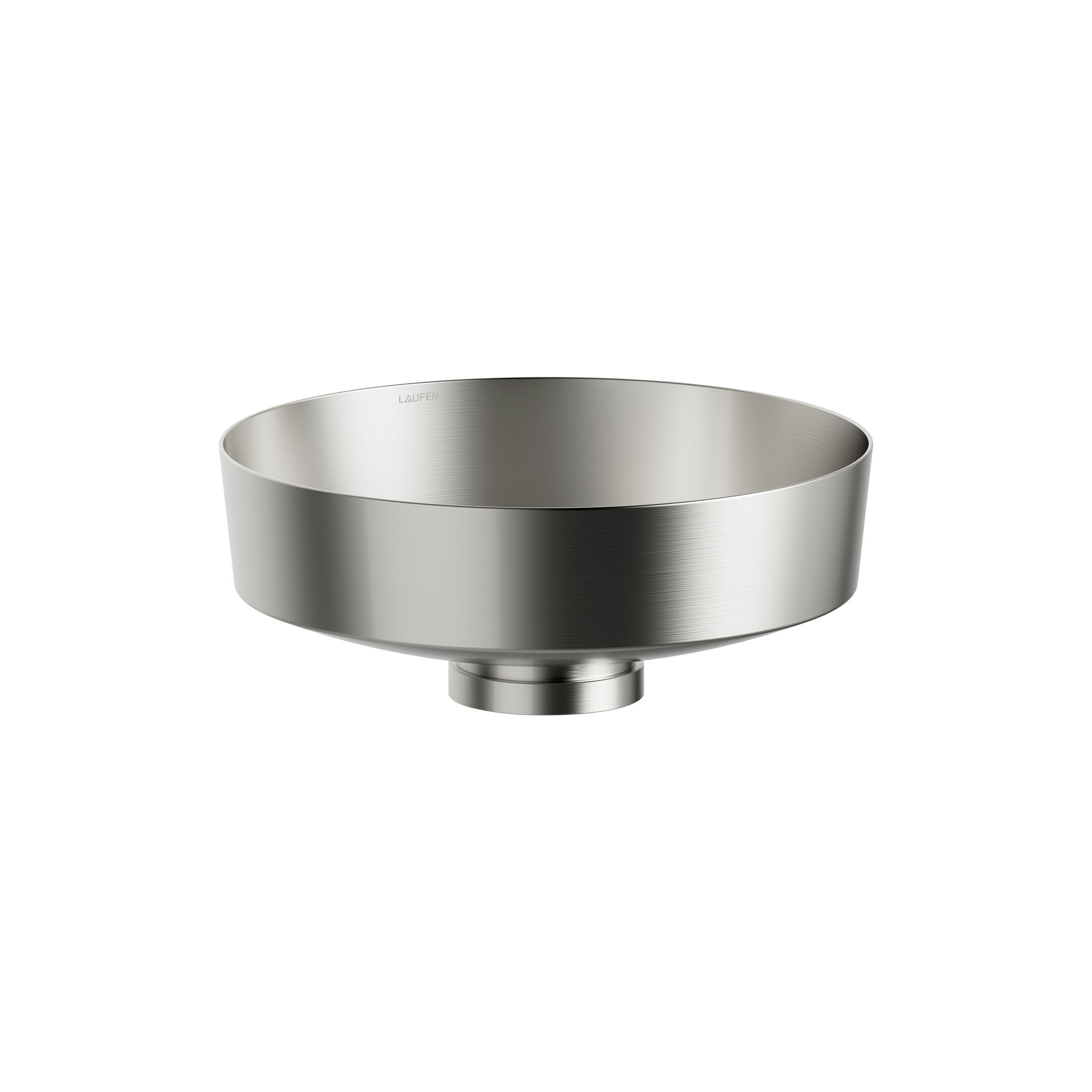 Laufen Waschtisch-schale Rivo 400x400x147mm, Rund, Ohne Hahnloch Und Überlauf, Titan Gebürstet