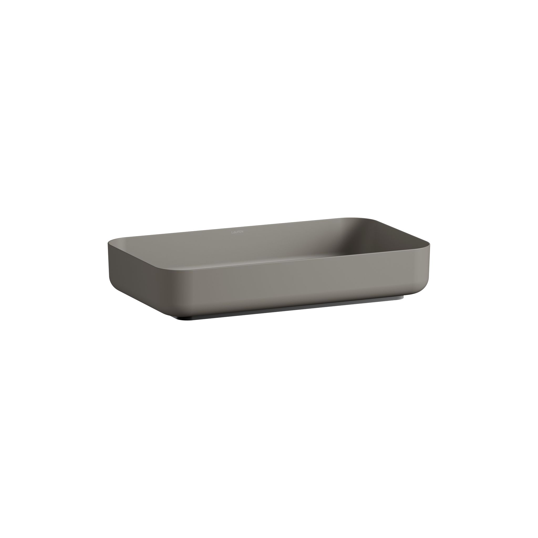 Laufen Waschtisch-schale Stream 599x349x118mm, Rechteckig, Ohne Hahnloch Und Überlauf, Gravel Matt