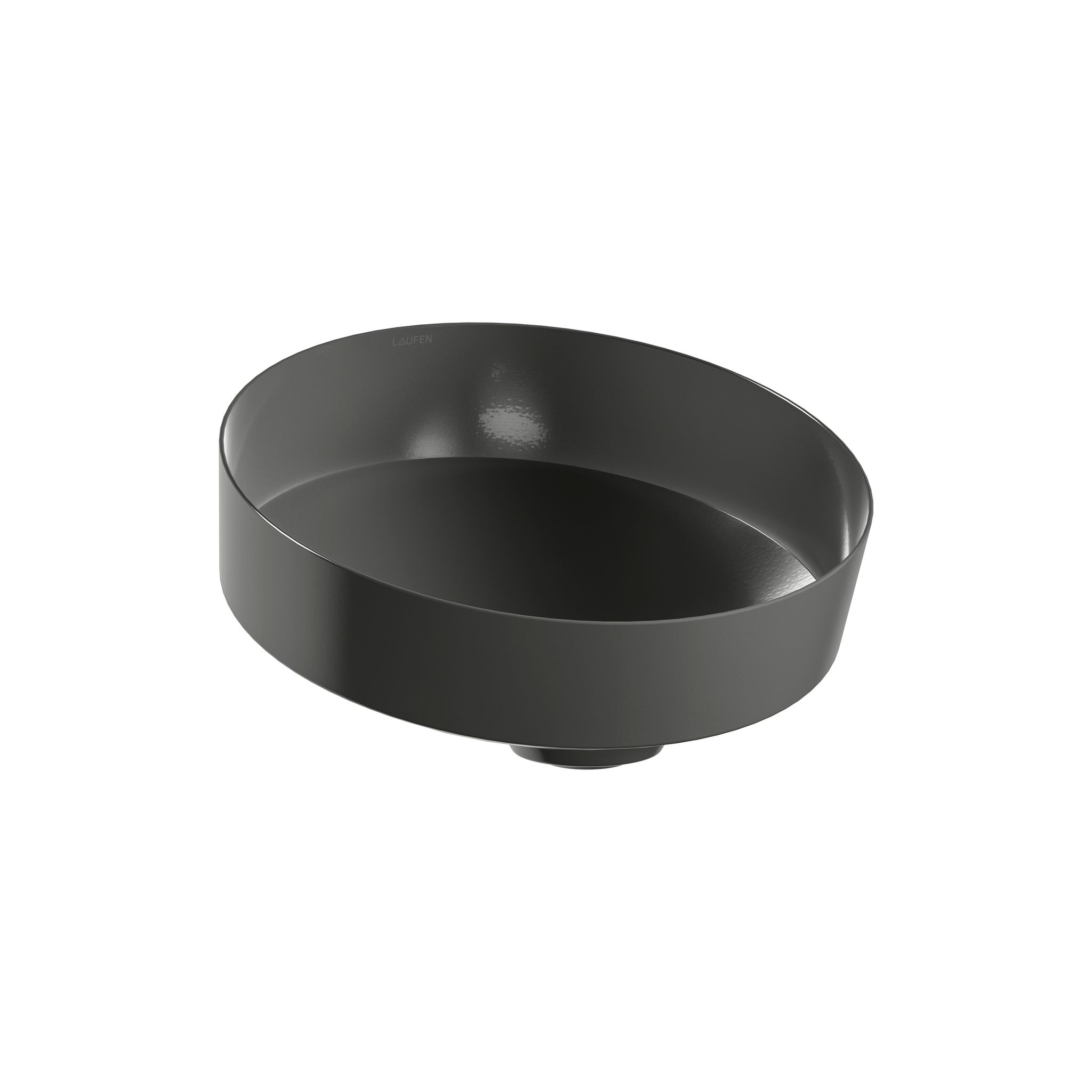 Laufen Waschtisch-schale Tendo 400x400x195mm, Rund, Ohne Hahnloch Und Überlauf, Dark Iron