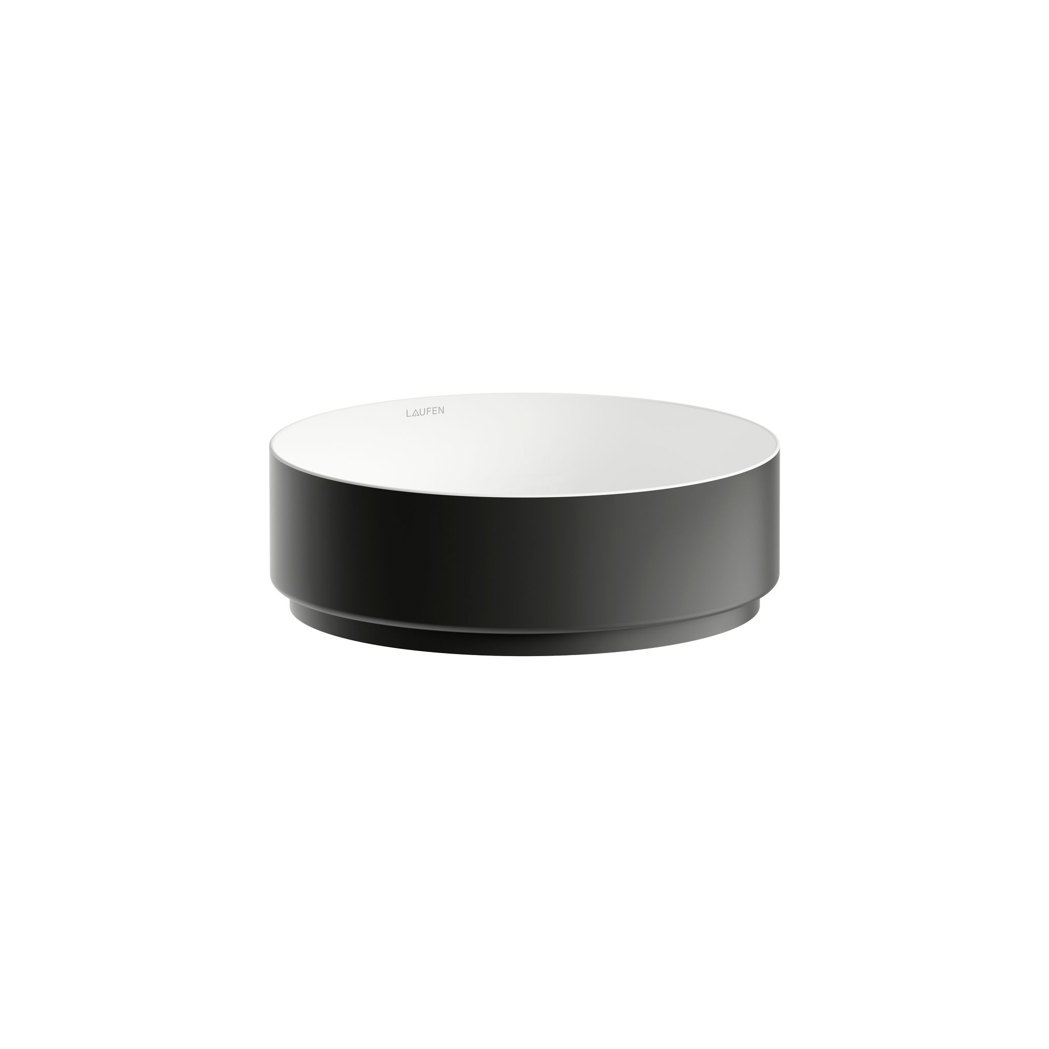Laufen Waschtisch-schale Unisono 325x325x106mm, Rund, Ohne Hahnloch Und Überlauf, Bicolor Schwarz/weiß