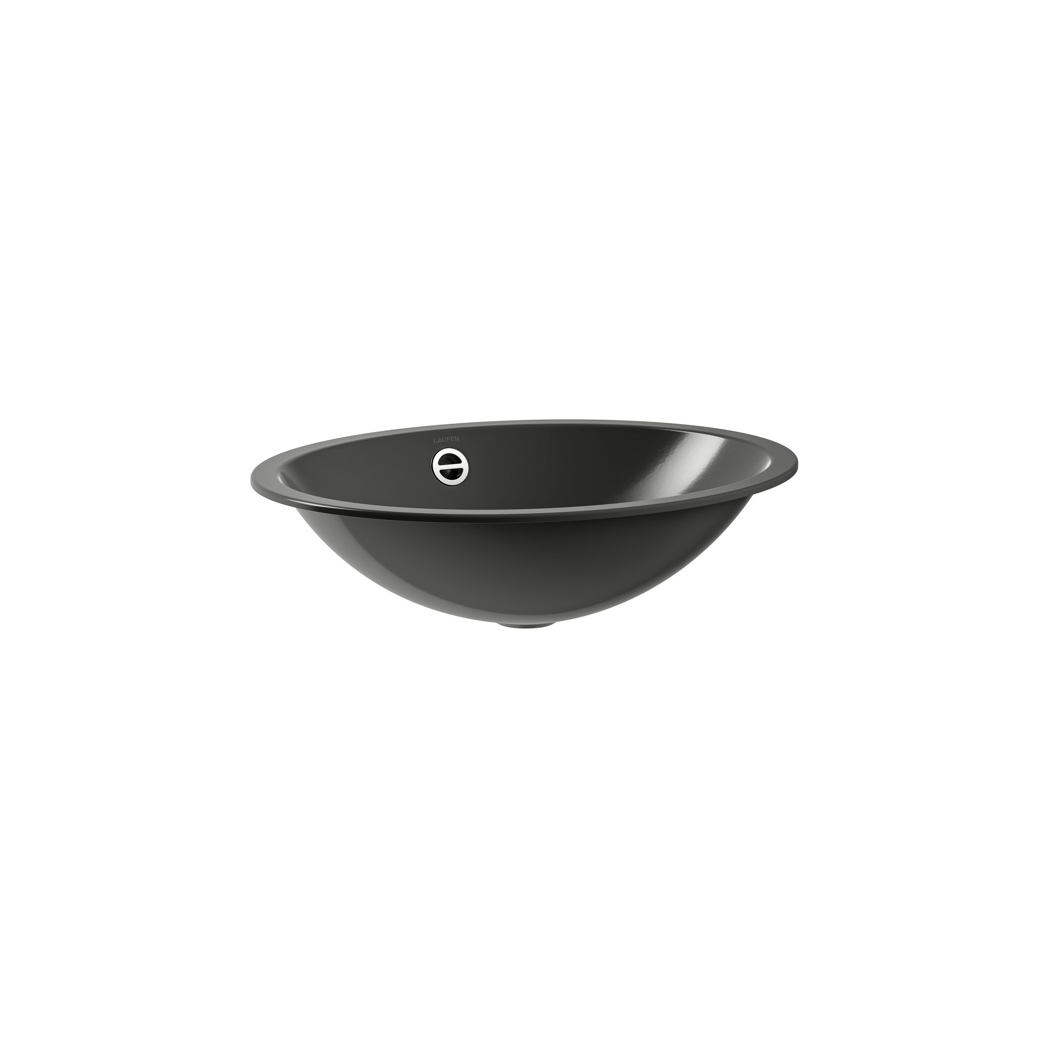 Laufen Einbau-waschtisch Form Oval 525x425x150mm, Von Unten, Ohne Hahnloch Und Überlauf, Dark Iron
