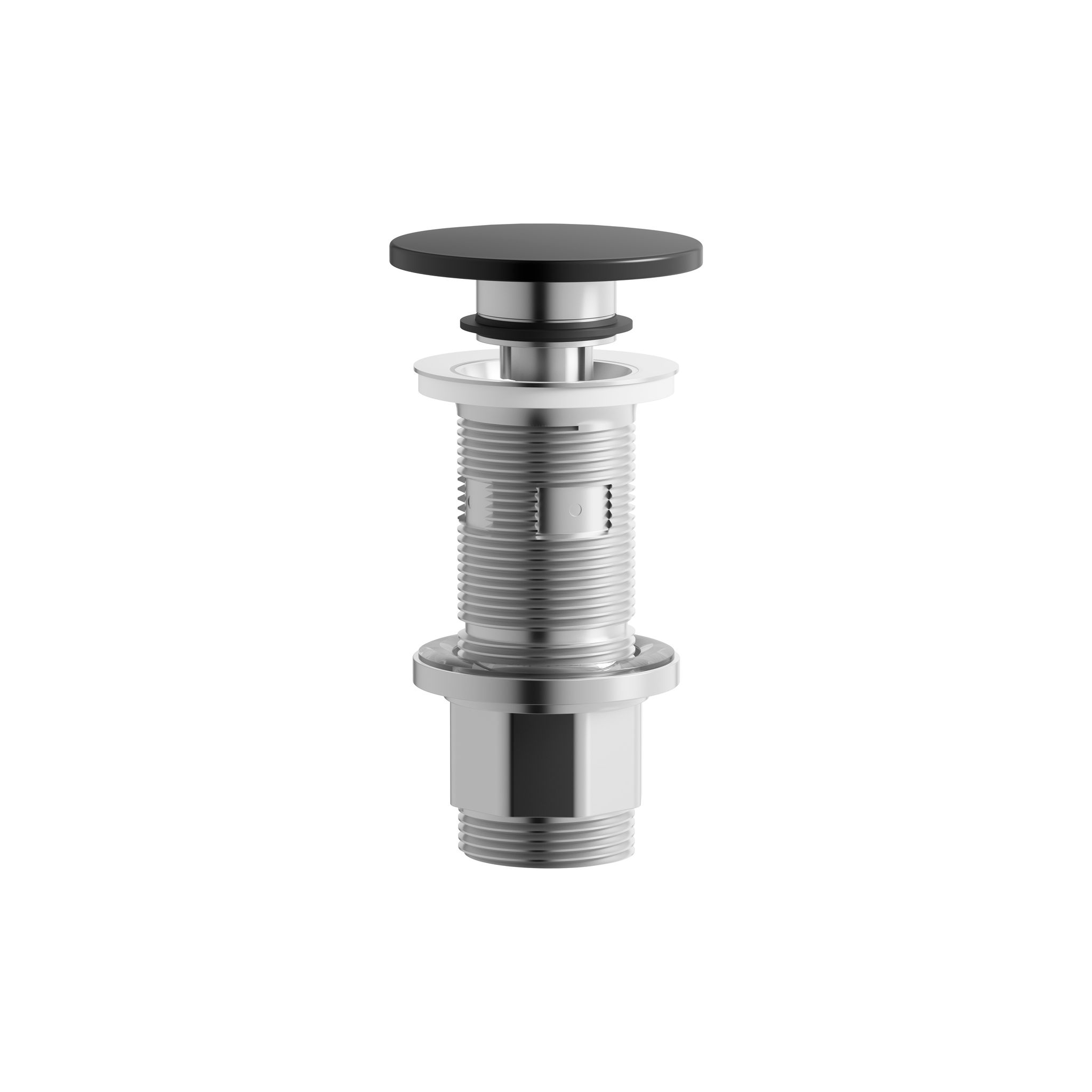 Laufen Ablaufventil Klick-klack, Durchmesser 74mm, Auslass 1 1/4", Schwarz Matt