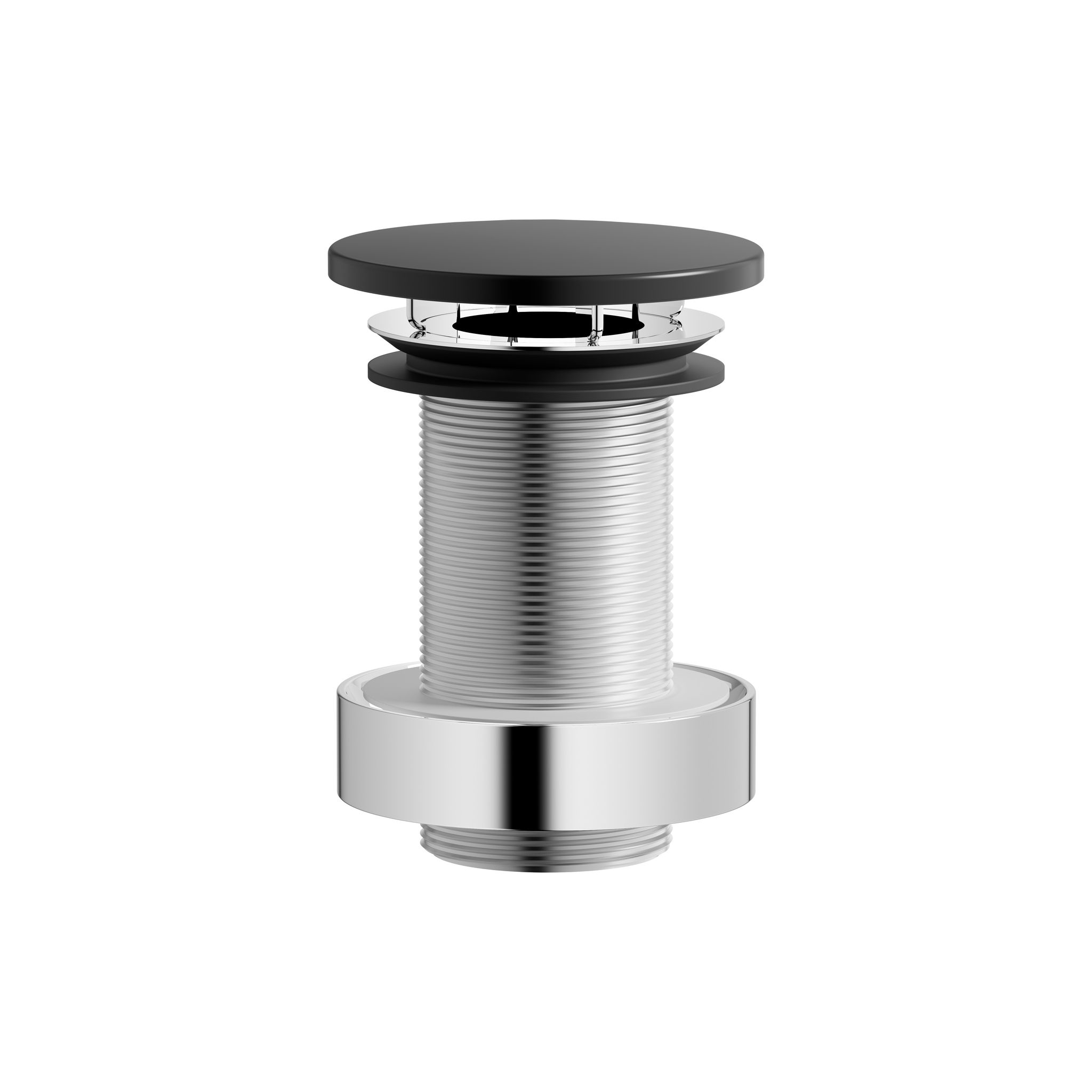 Laufen Ablaufventil, Durchmesser 74mm, Für Becken Ohne Überlauf, Nicht Verschliessbar, Schwarz Matt