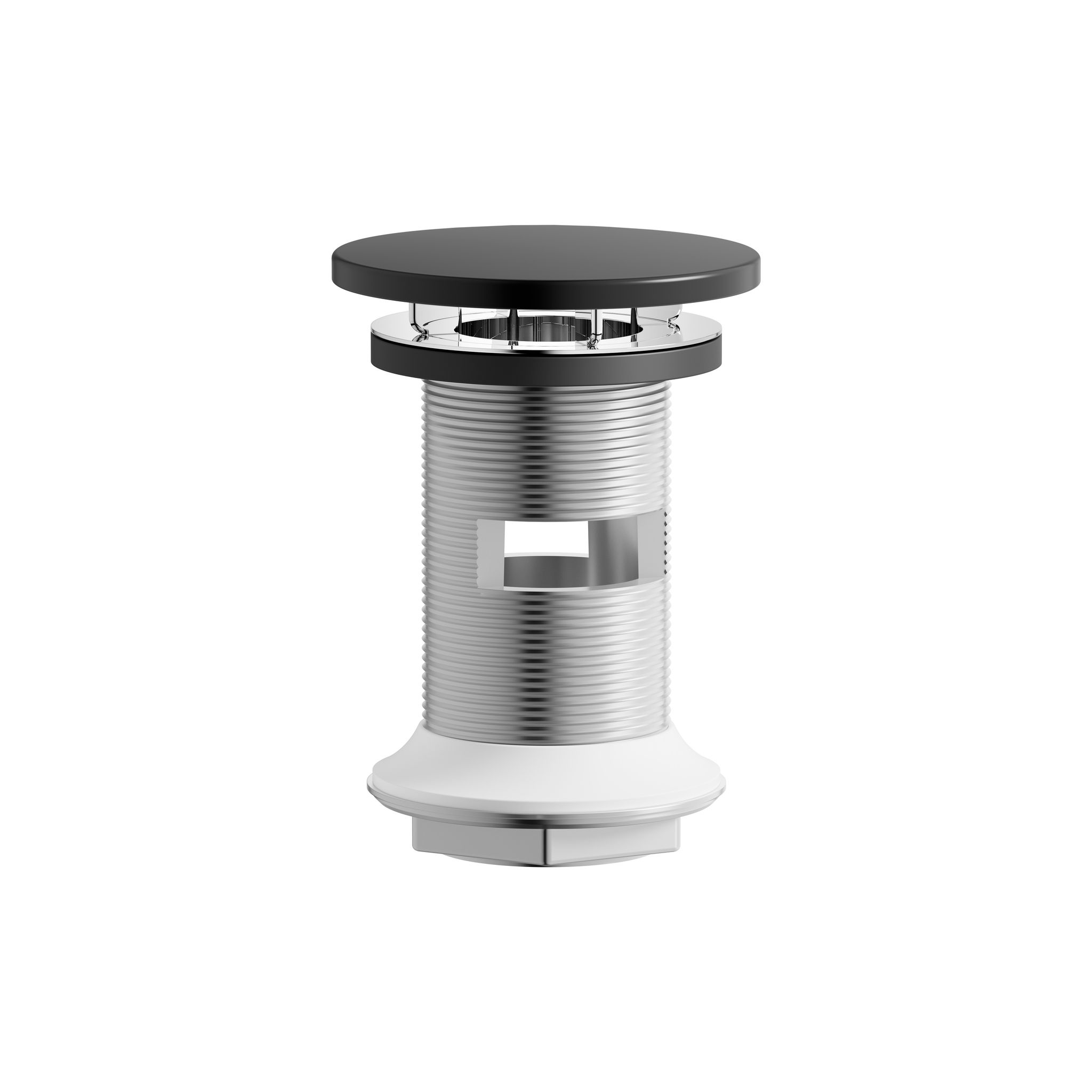 Laufen Ablaufventil, Durchmesser 74mm, Nicht Verschliessbar, Schwarz Matt