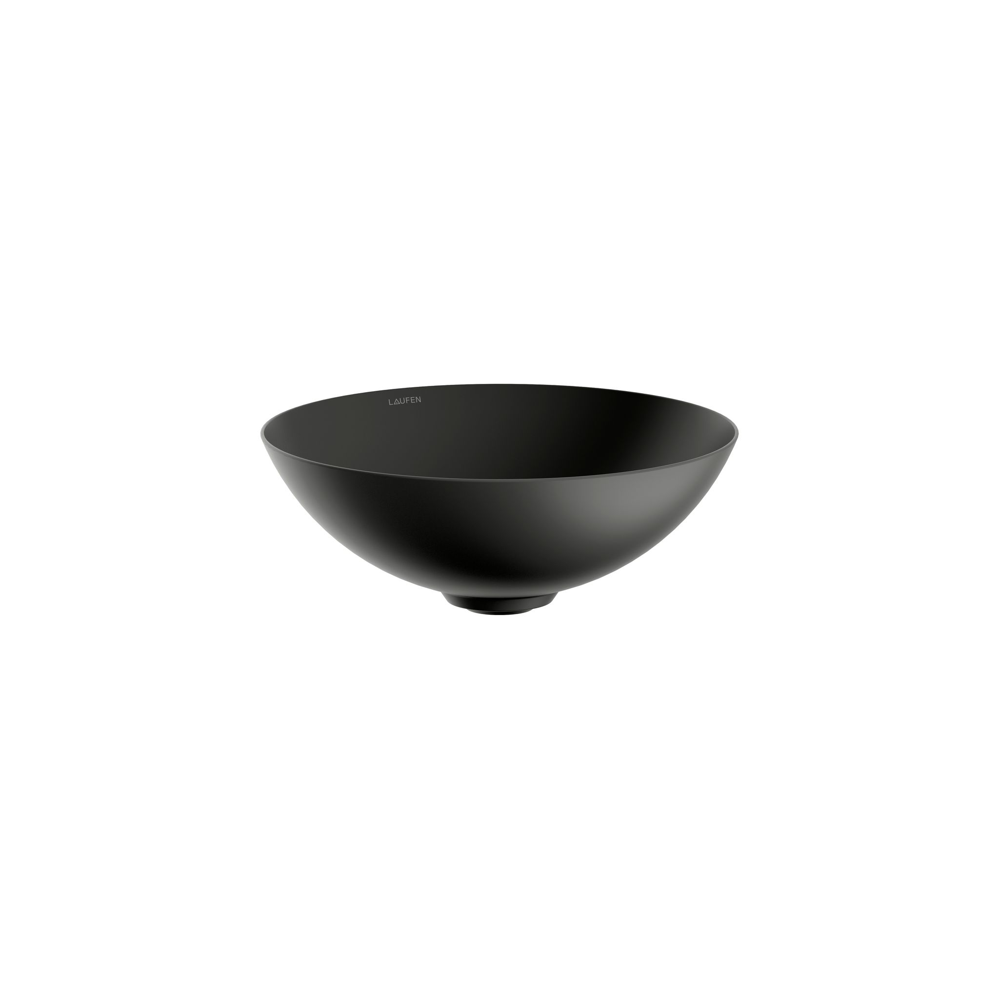 Laufen Waschtisch-schale Characters 360x360x137mm, Rund, Ohne Hahnloch Und Überlauf, Schwarz Matt