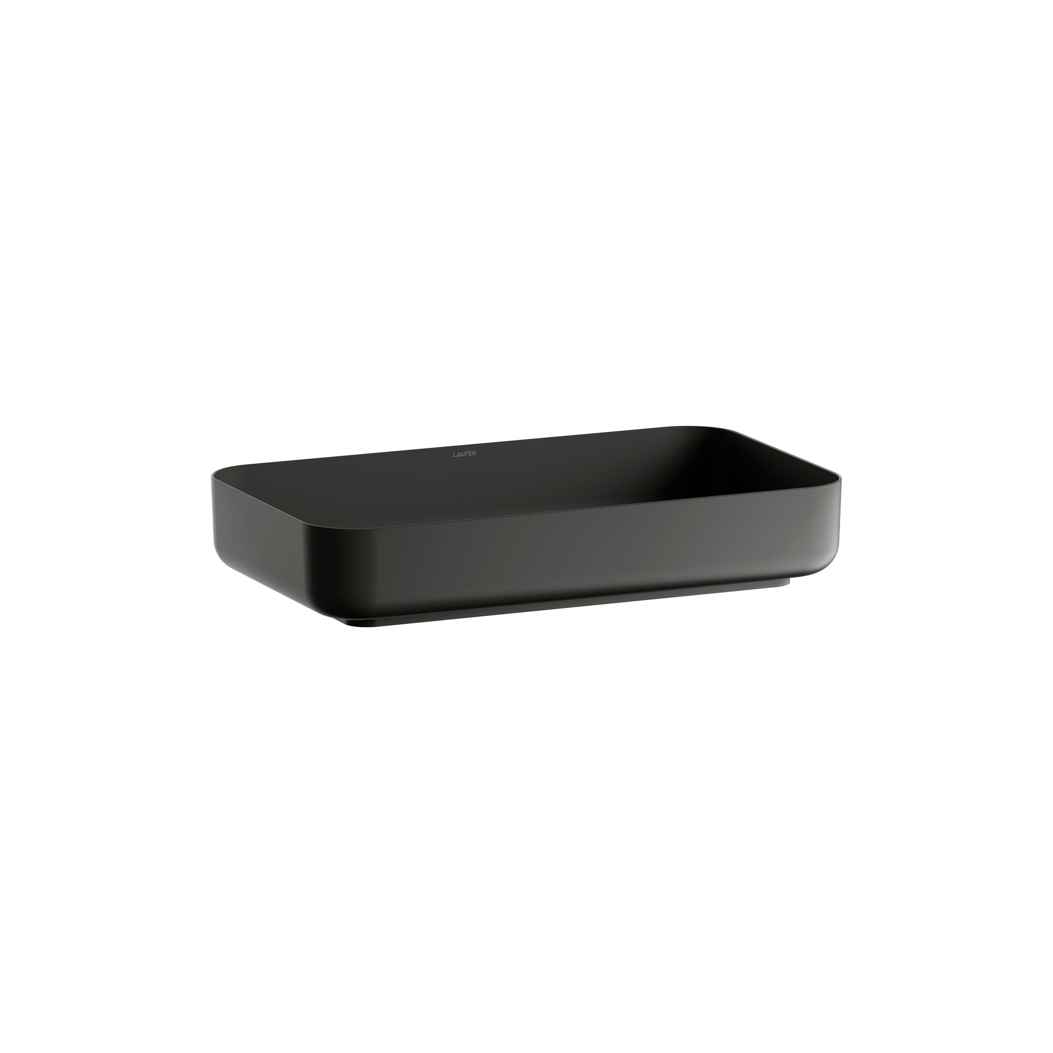 Laufen Waschtisch-schale Stream 599x349x118mm, Rechteckig, Ohne Hahnloch Und Überlauf, Schwarz Matt