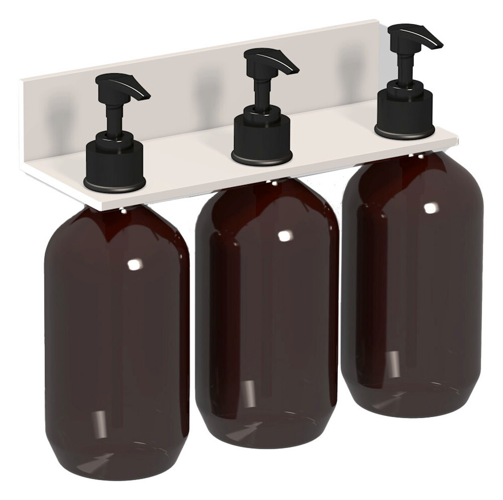 Laufen Ablage Assist 257x101mm, Mit 3 Seifenspender, Weiß Matt
