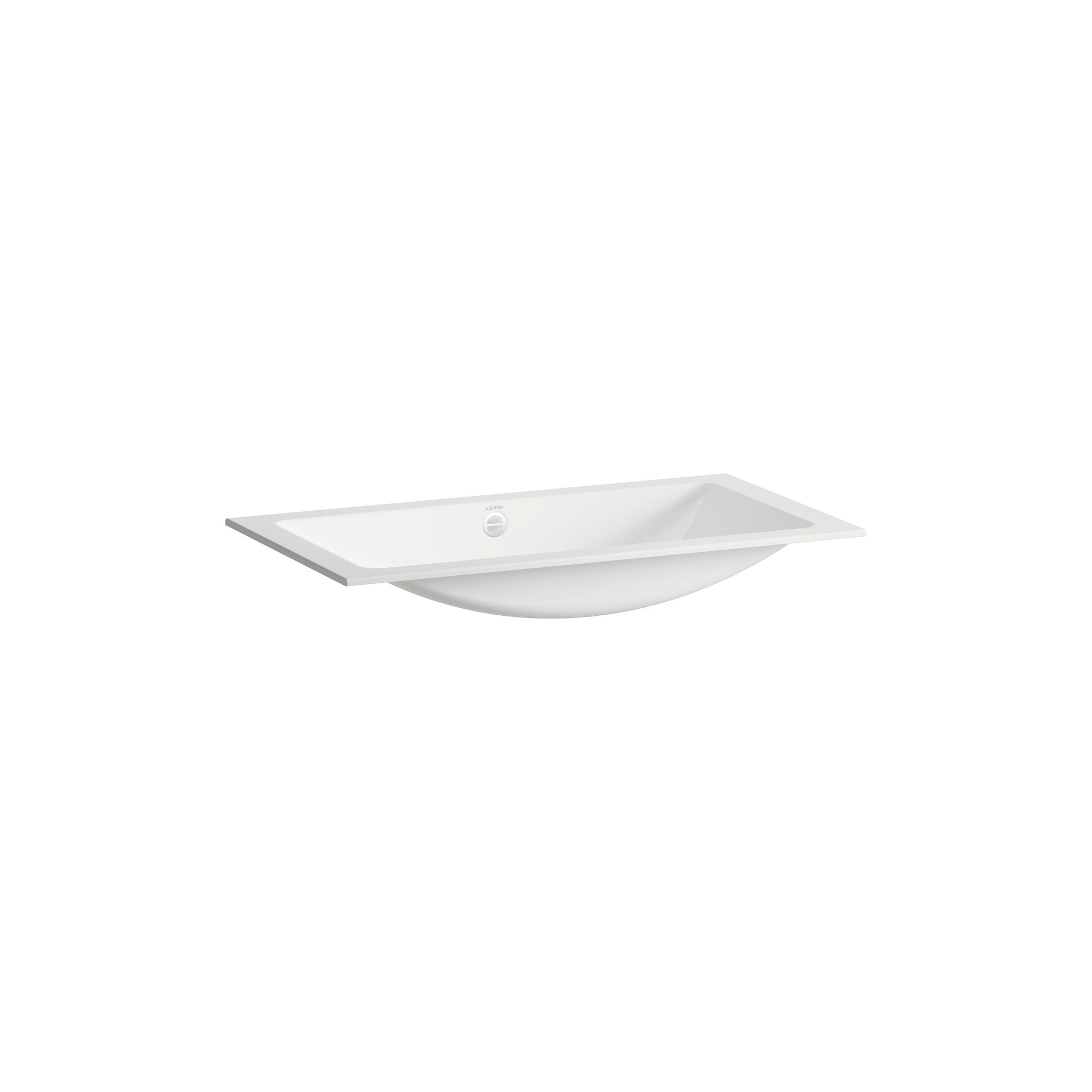 Laufen Einbau-waschtisch Classics Rechteckig 727x380x120mm, Von Unten, Ohne Hahnloch, Mit Überlauf, Weiß