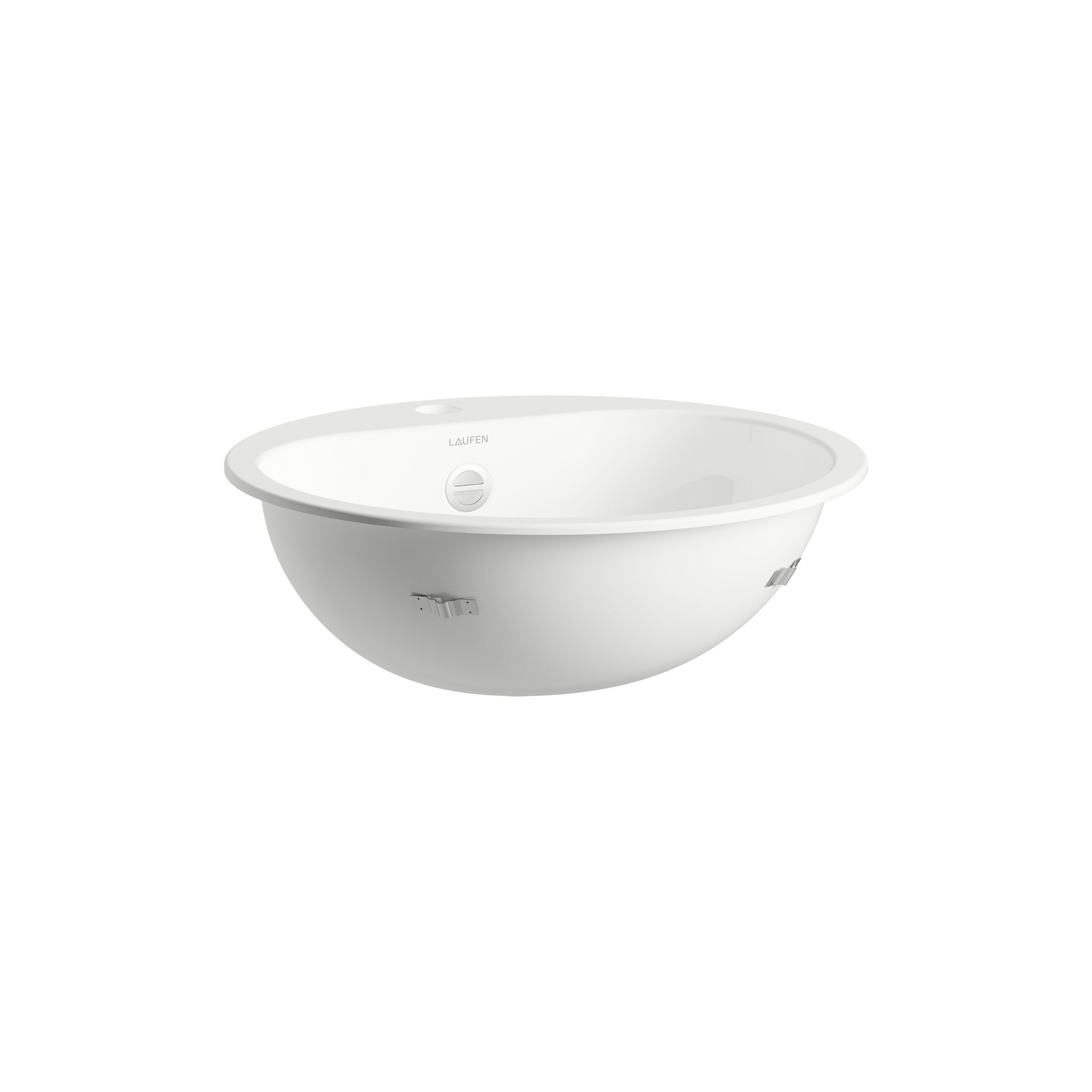 Laufen Einbau-waschtisch Classics Rund 475x475x186mm, Von Oben, Mit 1 Hahnloch Und Überlauf, Weiß