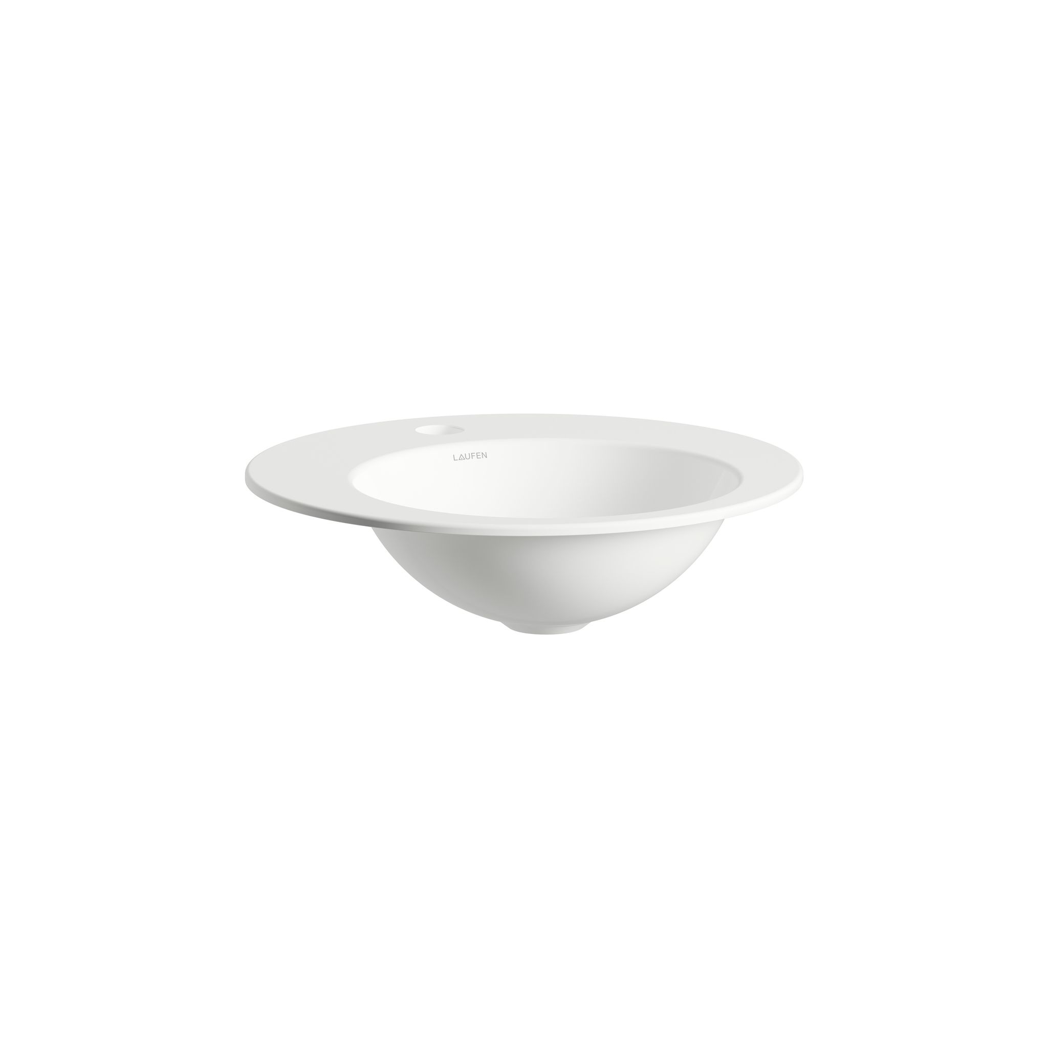 Laufen Einbau-waschtisch Form Rund 400x400x110mm, Von Oben, Mit 1 Hahnloch, Ohne Überlauf, Weiß