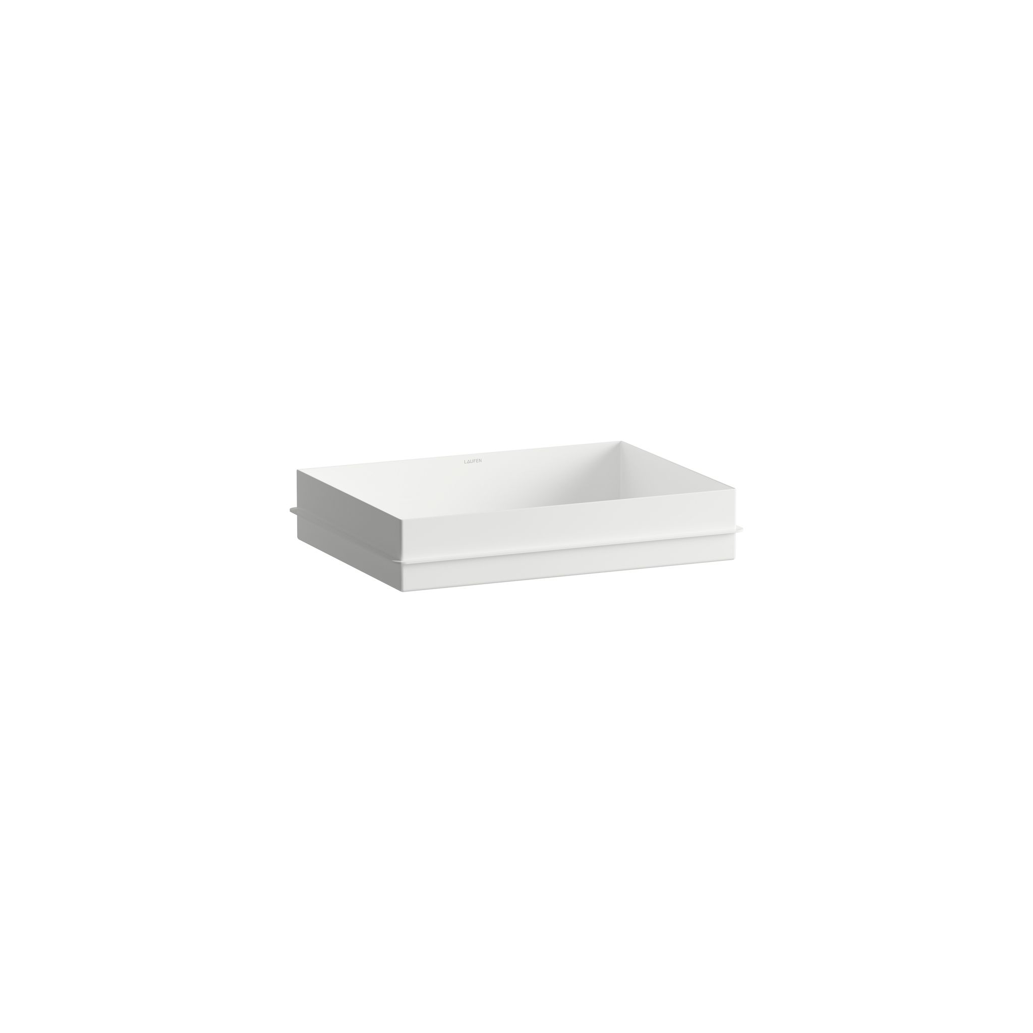 Laufen Einbau-waschtisch Metaphor Rechteckig 500x375x111mm, Von Oben, Ohne Hahnloch Und Überlauf, Weiß