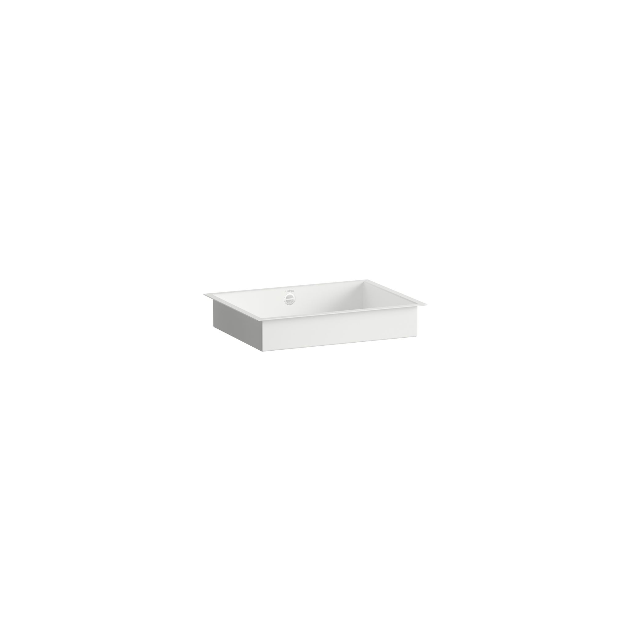 Laufen Einbau-waschtisch Metaphor Rechteckig 504x379x111mm, Von Unten, Ohne Hahnloch, Mit Überlauf, Weiß