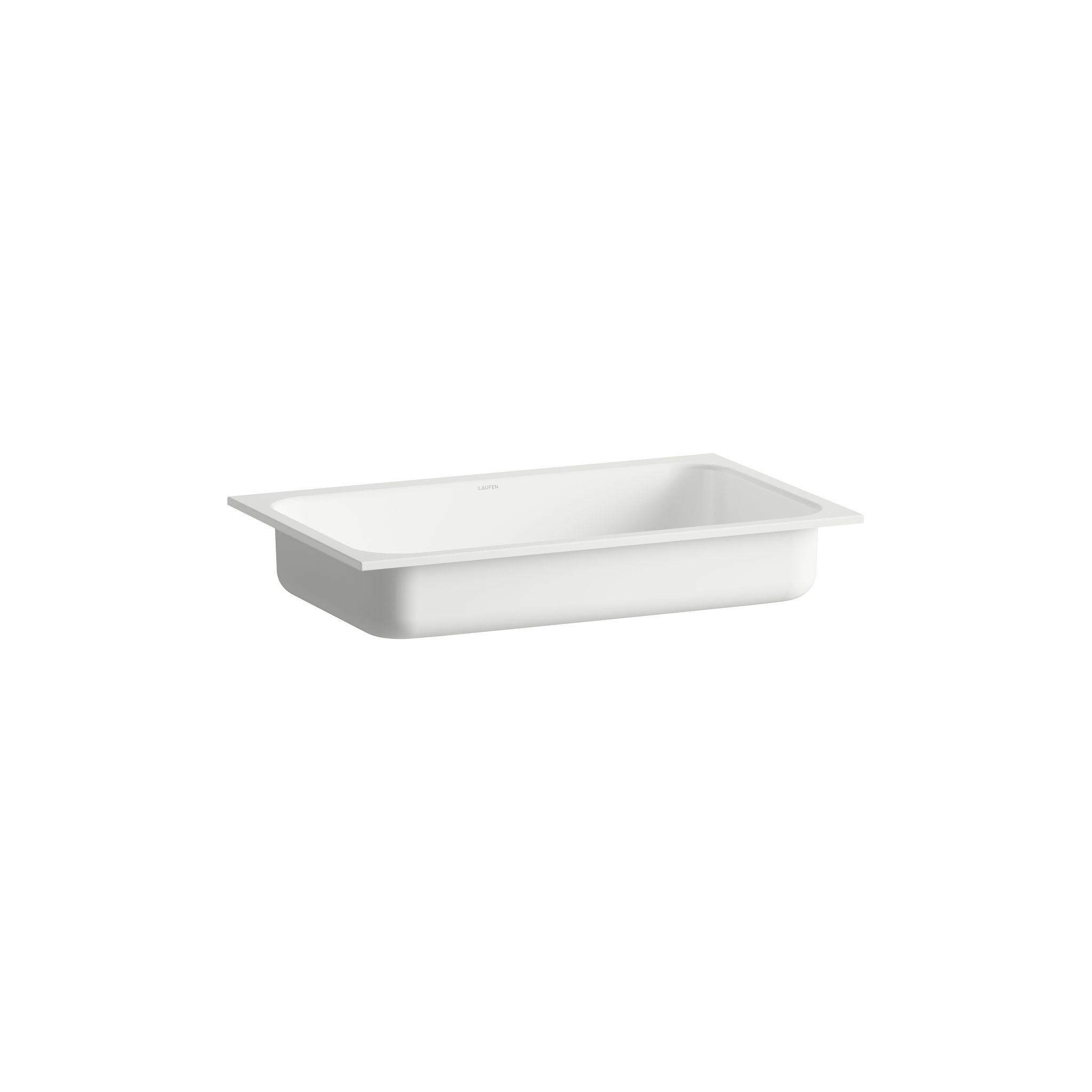 Laufen Einbau-waschtisch Stream Rechteckig 624x374x127mm, Von Unten, Ohne Hahnloch Und Überlauf, Weiß