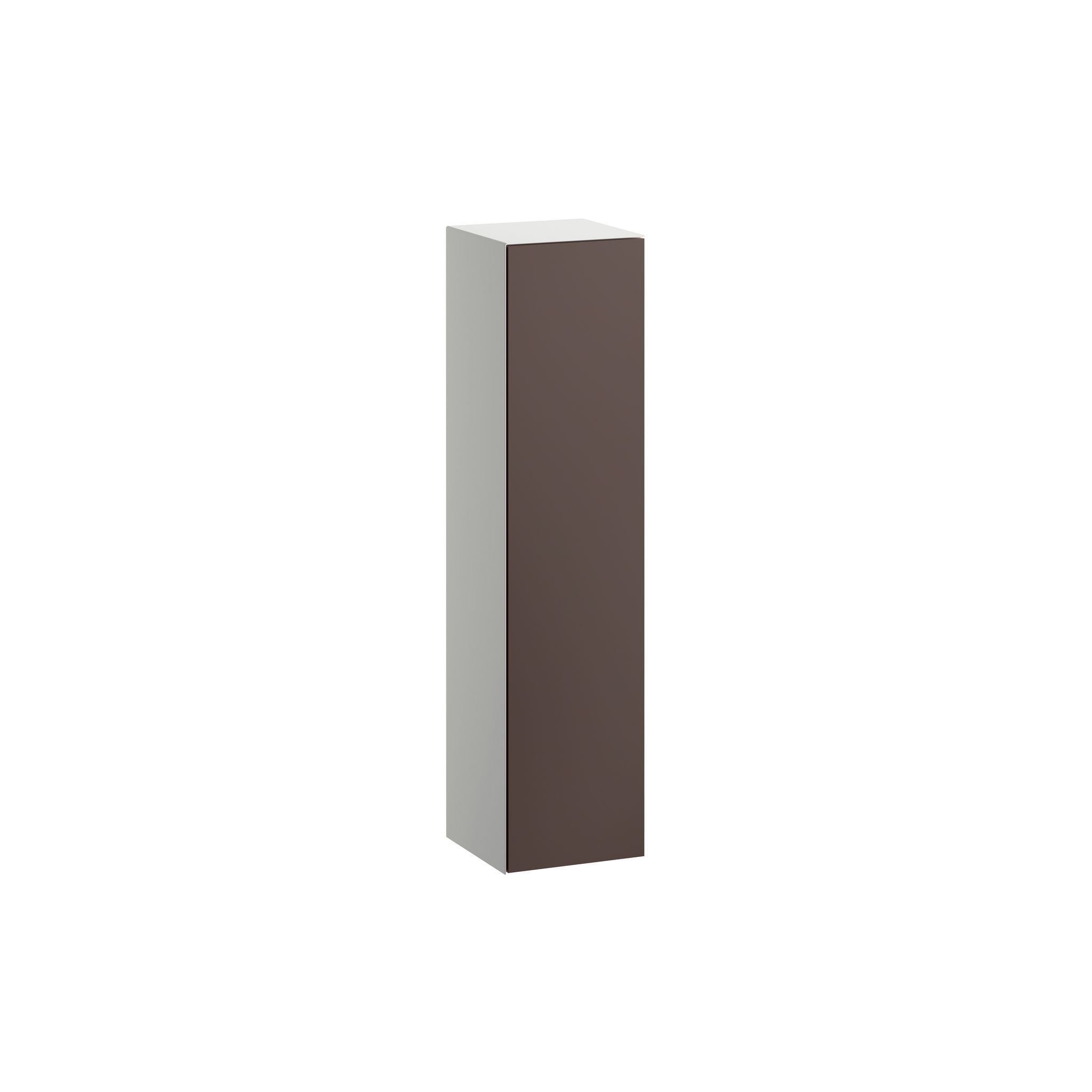 Laufen Hochschrank Folio 300x303x1246mm, Mit 1 Tür Anschlag Rechts, 4 Glasablagen Und Push/pull, Schattenerde