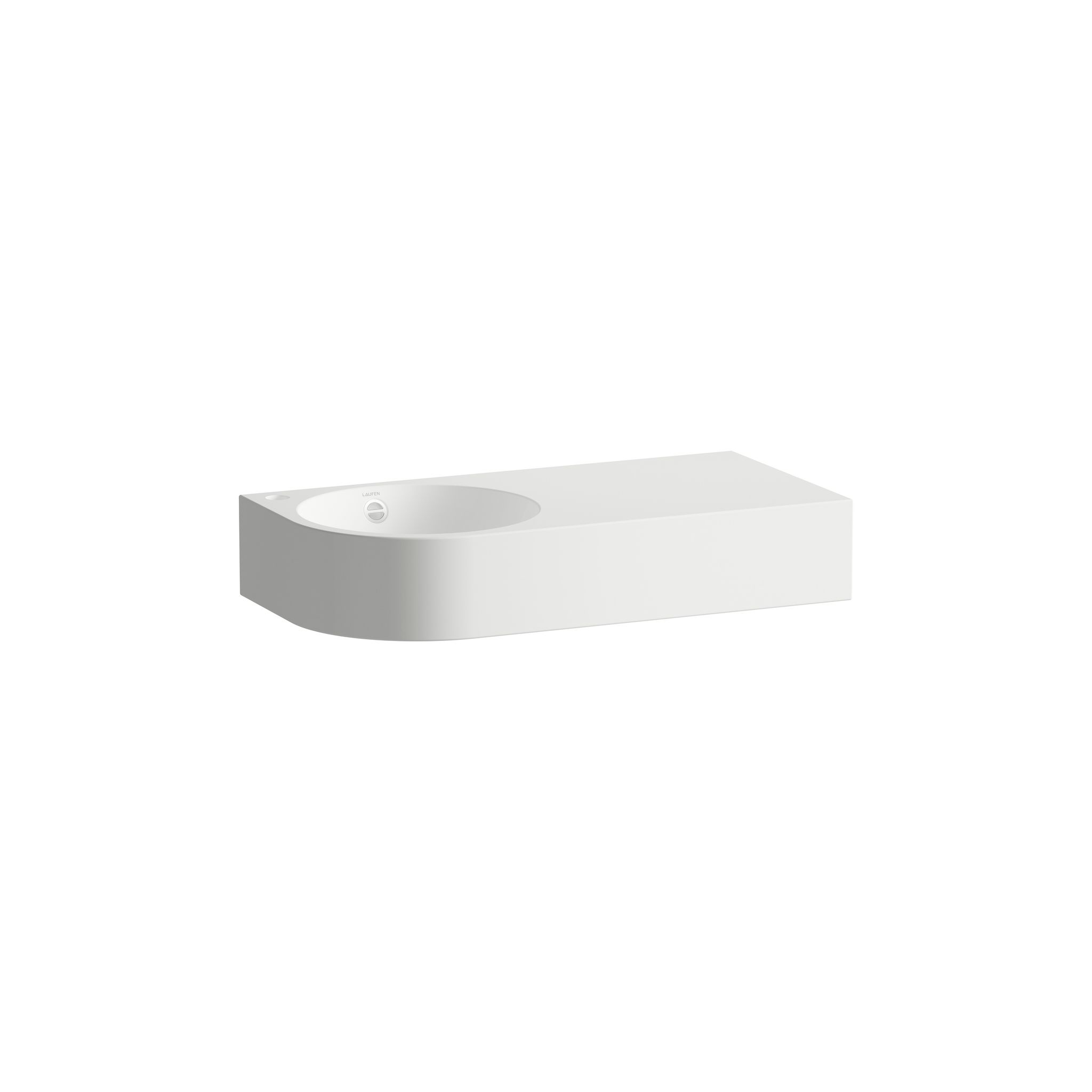 Laufen Waschtisch Form 800x400x150mm, Rechteckig, Ablage Rechts 1 Hahnloch Mit Überlauf Weiß Antibak