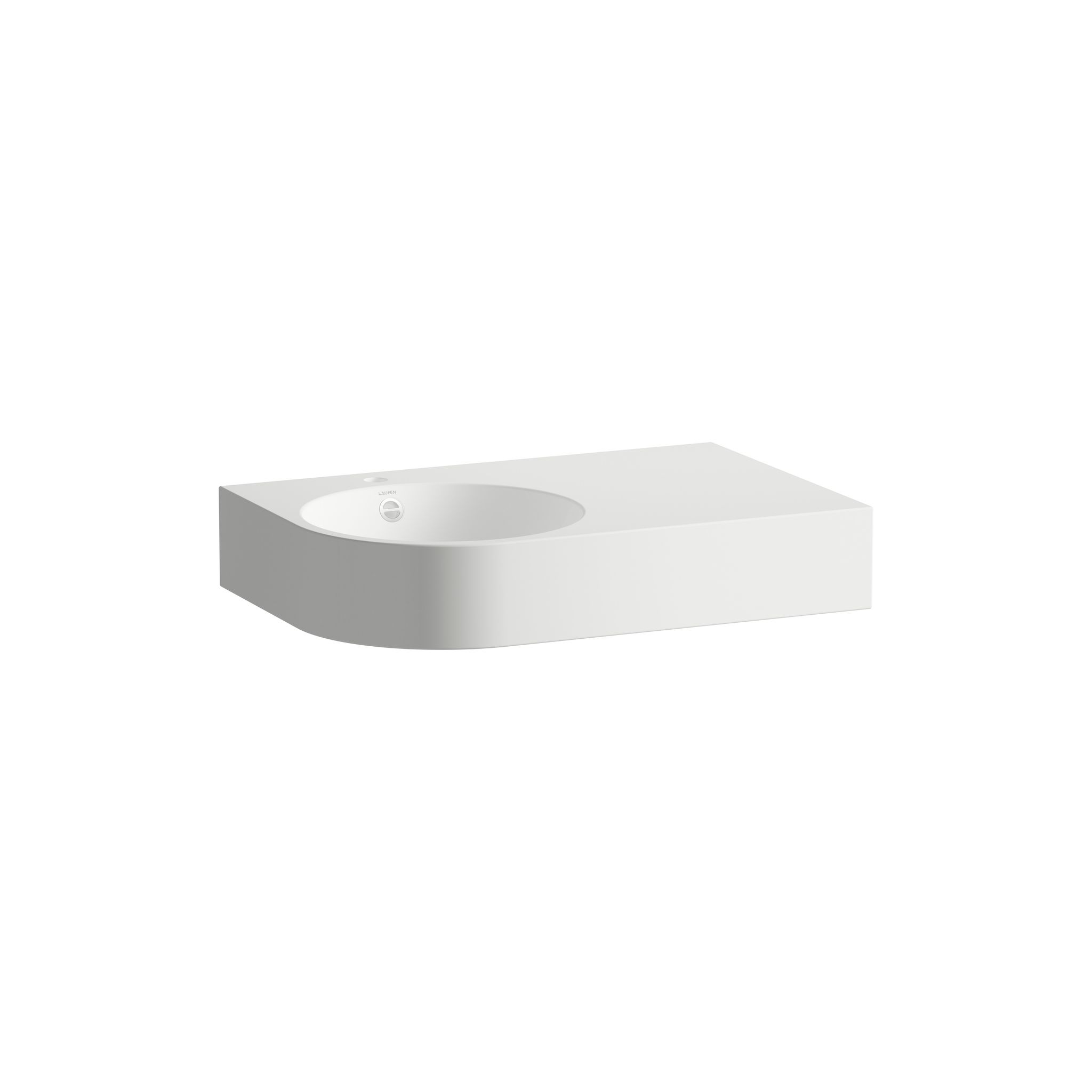 Laufen Waschtisch Form 800x500x158mm, Rechteckig, Ablage Rechts 1 Hahnloch Mit Überlauf Weiß Antibak