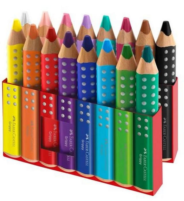 Faber-Castell Buntstift Grippy 16er Set mit Spitzer