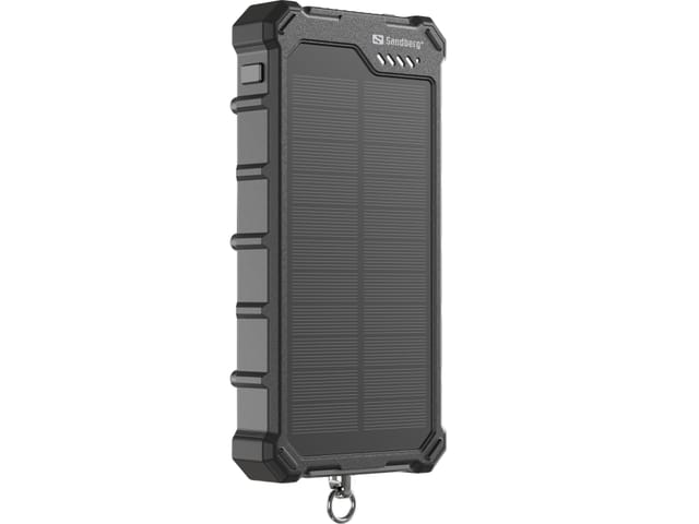 Sandberg Solar Powerbank CampLED 10000 Powerbank (Akku) - schwarz - 10000 mAh