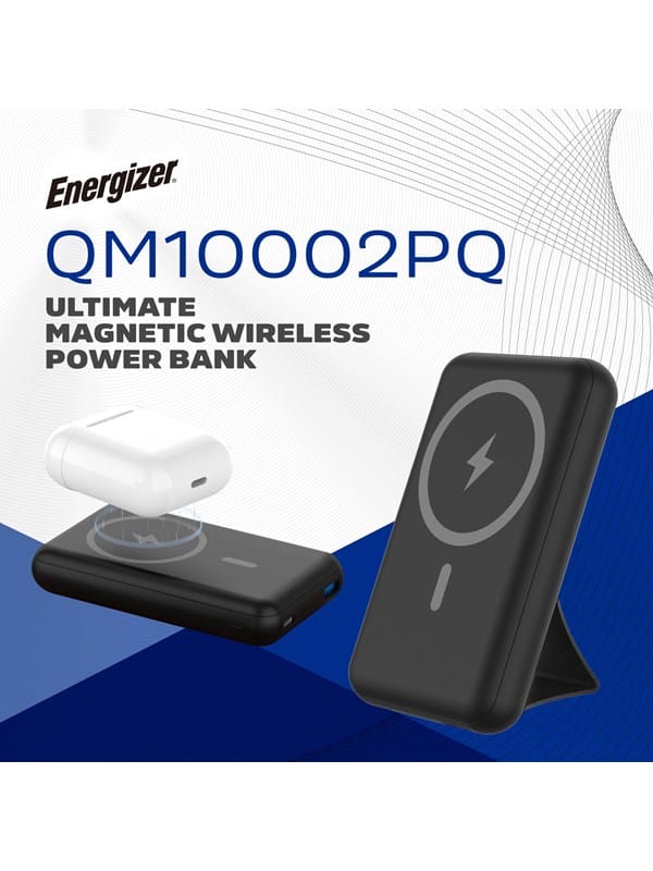 Energizer Magnetische Kabellose Powerbank - 15W Powerbank (Akku) - schwarz - 10000 mAh