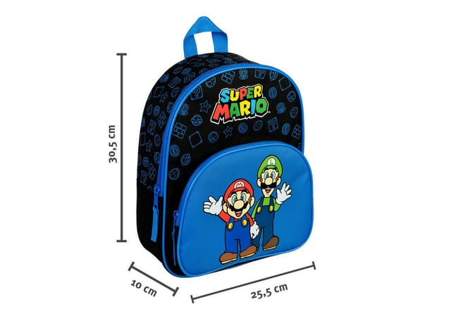 Super Mario Backpack with Front Pocket Blue