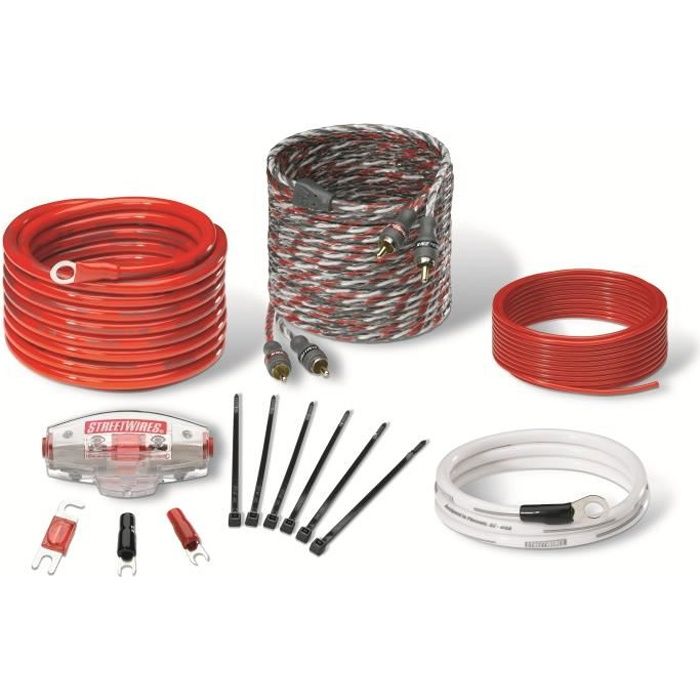 Mtx Znx10k Netzpaket 10mm² 5 Meter Stromkabel 0,7m Masse Rca Kabel Mit Sicherungshalter Und Zubehör