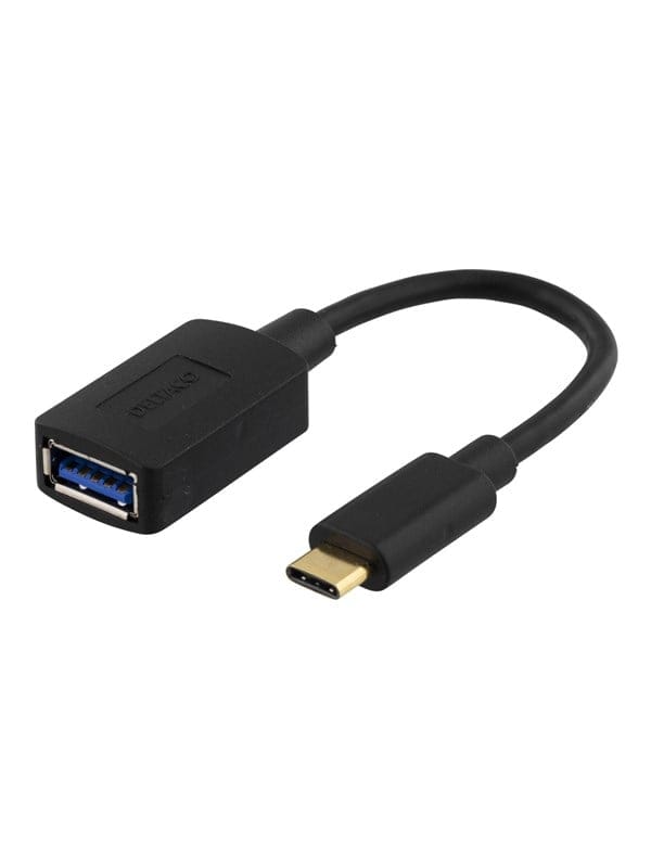 Deltaco USBC-1204 - USB-C adapter - USB Type A to 24 pin USB-C - 15 cm