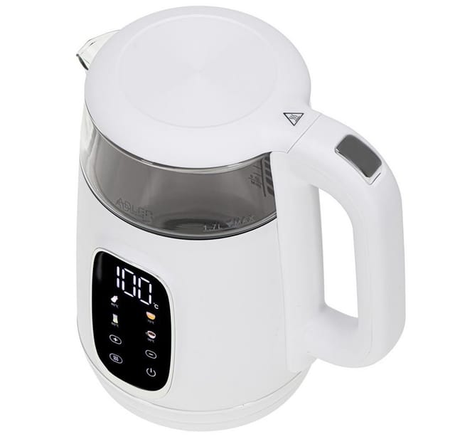 Adler Wasserkocher AD 1305 - kettle - white/silver - Weiß/Silber - 2200 W