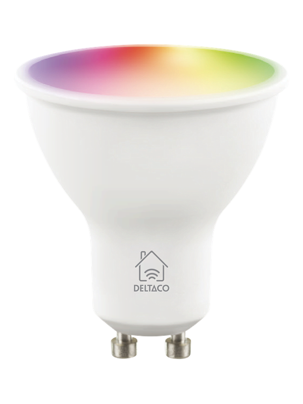 Deltaco Smart LED-bulb, GU10, RGB, Wi-Fi, 4,7 W