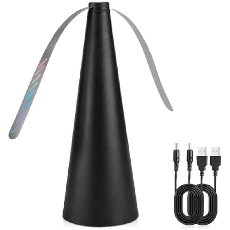 Tragbarer, Per Usb Aufladbarer Tischventilator Zur Fliegenabwehr, Lebensmittelabwehr Für Restaurants, Picknicks, Grillabende, Camping (schwarz)