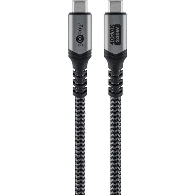 Pro USB-C USB-C - 1.8m - 240 Watt Power Delivery - USB 4.0 / Thunderbolt 4 - Schwarz