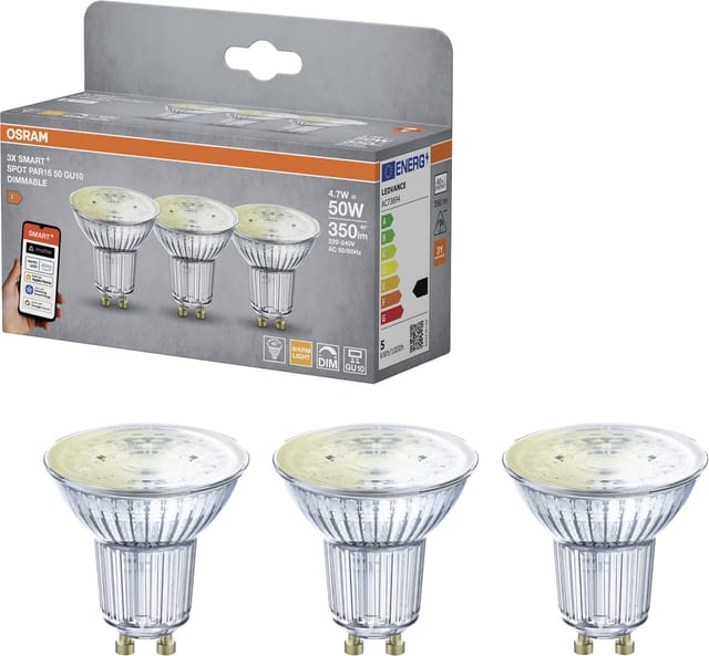 Osram SMART+ frosted PAR16 4.7W/827 (50W) GU10 3-pack