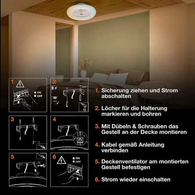 Osram SMART+ loftventilator med lys 3050lm 74W/830