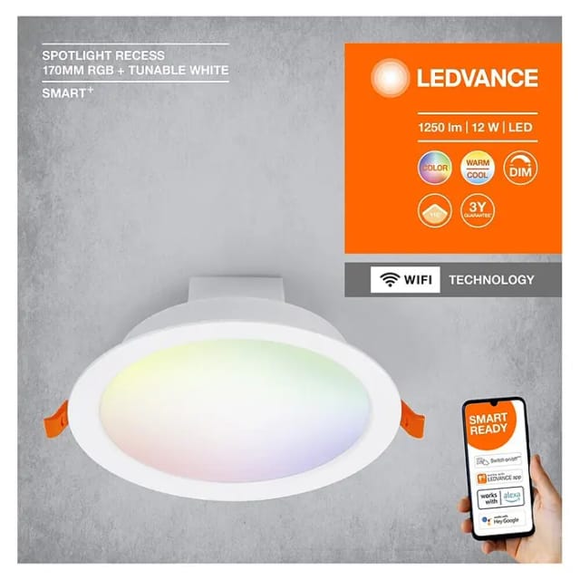 Osram SMART+ Spot 1000lm 12W/RGB+827-865 170mm white WiFi