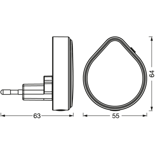 Osram Lunetta Raindrop Sensor 15lm 0.5W/830 39mm white
