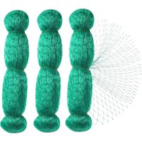 Vogelschutznetz, 3er-pack, 2 X 10 M Grünes Garten-vogelschutznetz Zum Schutz Von Pflanzen, Schützt Pflanzen, Obst, Blumen Und Gemüse, 15 Mm Maschenweite - Crezuo