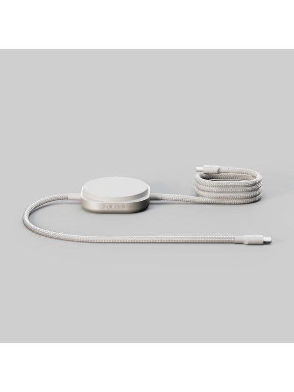 ZENS Charging Cable USB C-C Pro 2 - Magnetic Wireless Charger - White