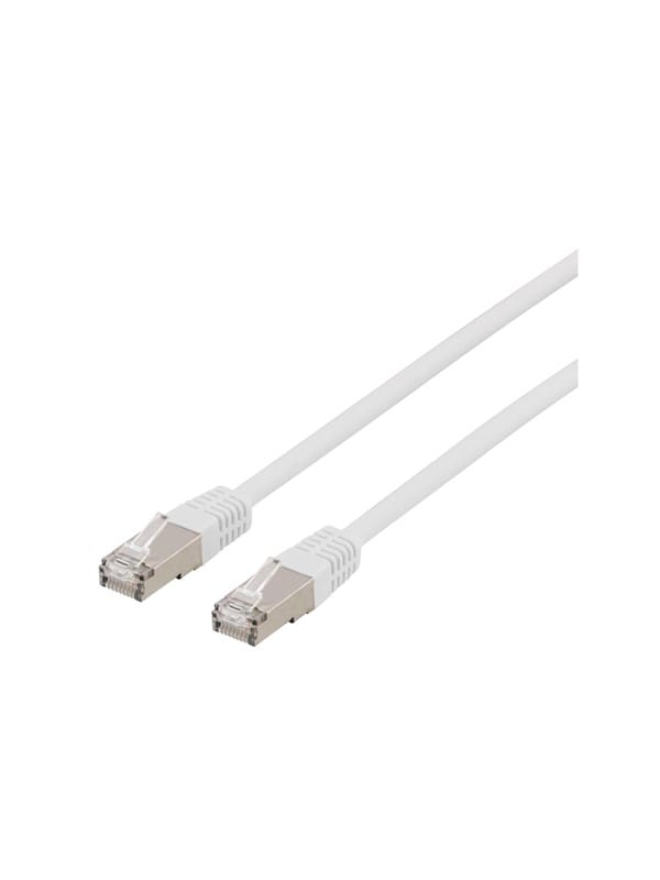 Deltaco patch cable - 15 m - white - Weiß - 15m