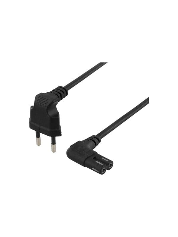 Deltaco - power cable - Europlug to power IEC 60320 C7 - 5 m