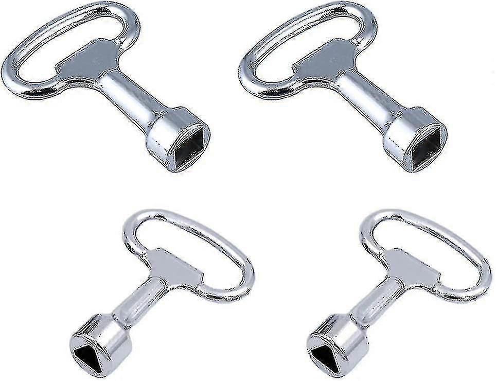 4 Stück Dreieckige Metallschlüssel, Schlüssel Für Verteilerschränke, Zählerkästen Für Gas-, Wasser- Und Stromzähler, Steuerschränke Für Heizkörper